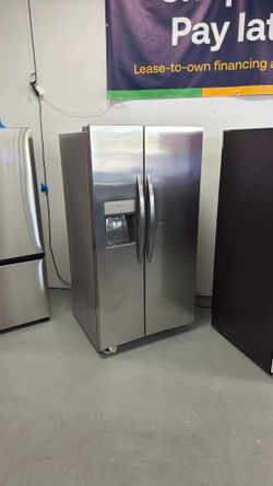 Frigidaire 27 Cubic Feet Side By Side Refrigerator Brand New, 1 Year Manufacturers Warranty