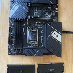 MSI Z-790A Mainboard and Corsair Dominator Platinium RGB DDR4 32GB Ram