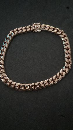Rose gold Cuban link chain(14k)