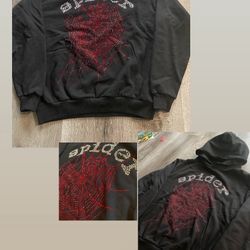 Size S Spider Hoodie Rhinestone