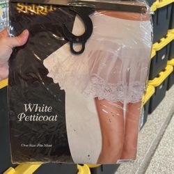 Halloween Costume White Petticoat Skirt 