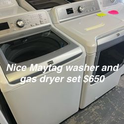Nice Maytag Washer And Gas Dryer Set