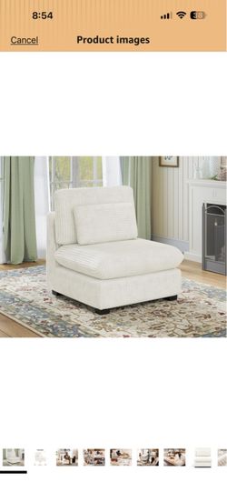 Module for Modular Oversized Couch, Sectional Sofa (Seater, White)
