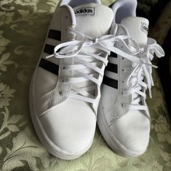 White Adidas Shoes Size 12
