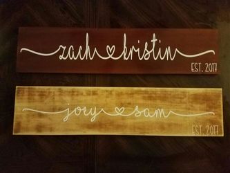 Couple's Wooden Sign