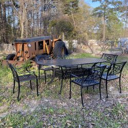 (Pending) Patio Set Solid Aluminum 7 Piece Set 