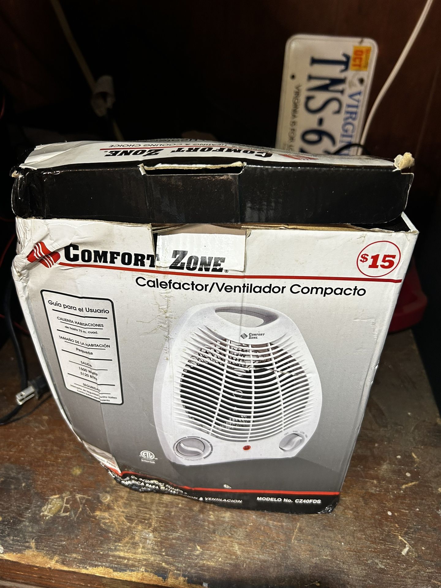 Comfort Zone Compact Heater Fan