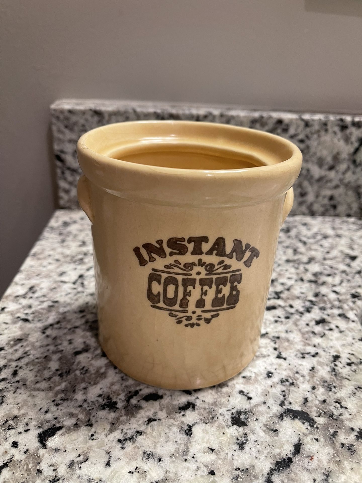 Vintage Pfaltzgraff Village Instant Coffee Stoneware Canister