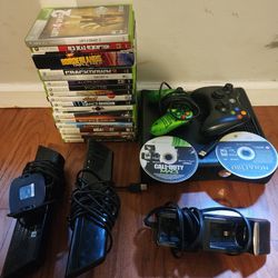 Xbox 360 With Games Remotes Ect