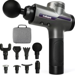 Massage Gun Portable Body Muscle Massager Gun Deep Tissue Professional Back Massager for Pain Relief 30 Speed High-Intensity LCD Touch Screen with 8 