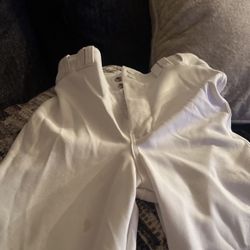 Youth L Baseball Pants Still White 