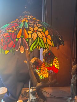1980’s BRONZE Parrot lamp
