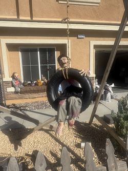 Animatronic Tire Swing Zombie Boy - Retired Spirit Halloween Prop – 2014