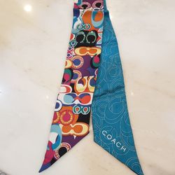 COACH Skinny Silk Scarf