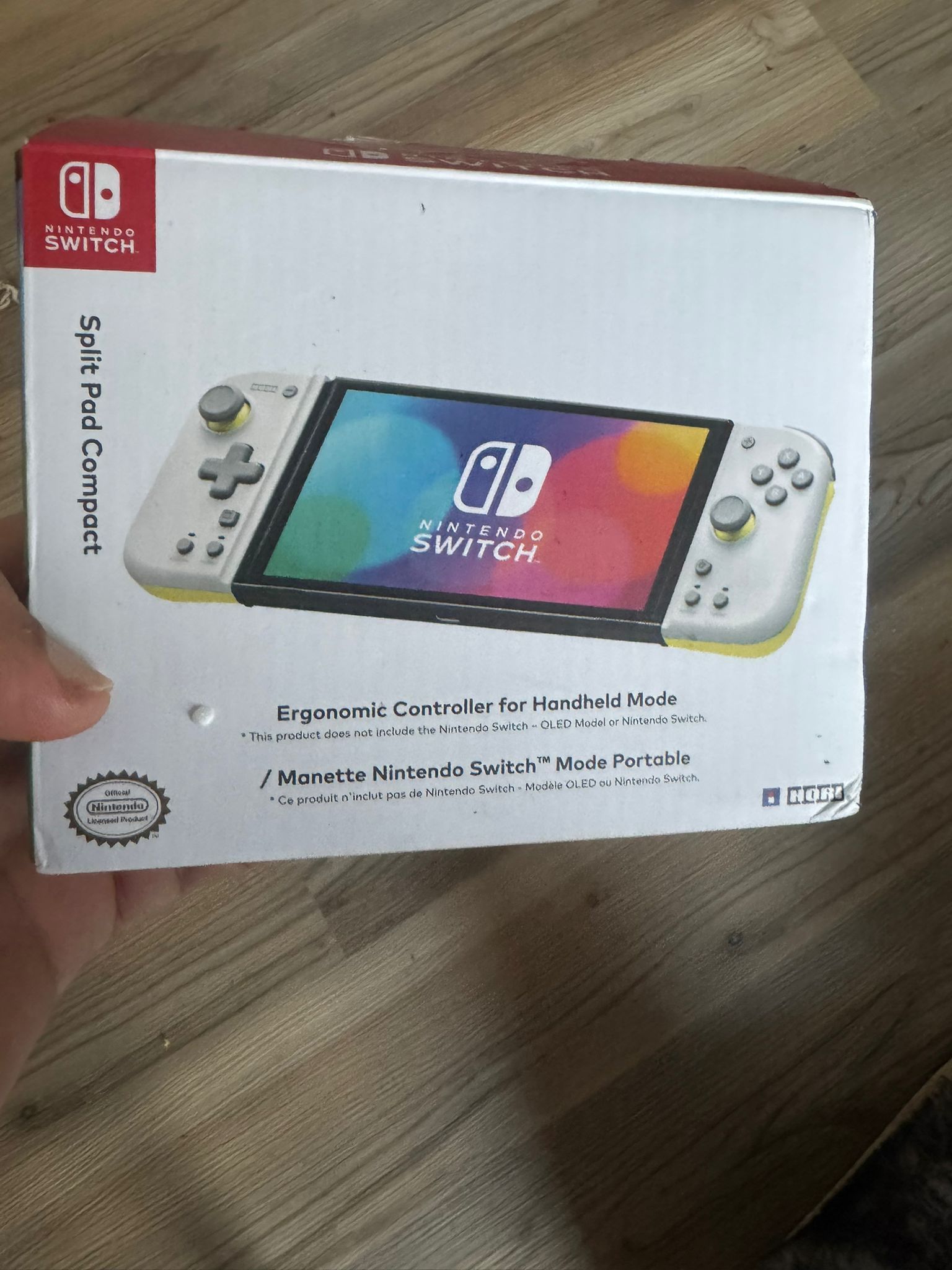 Switch Hori Split Pad Compact - Light Grey/Yellow | New
