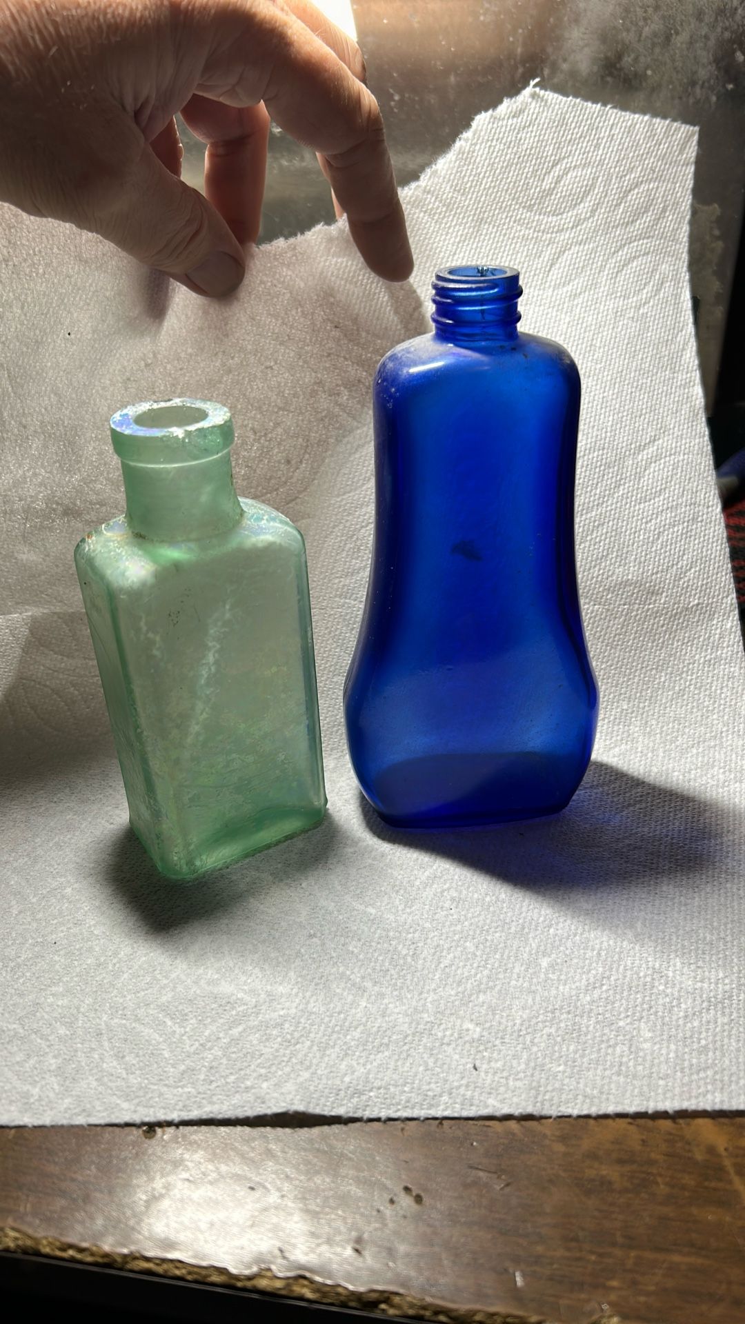 Vintage Glass Bottles Cobalt