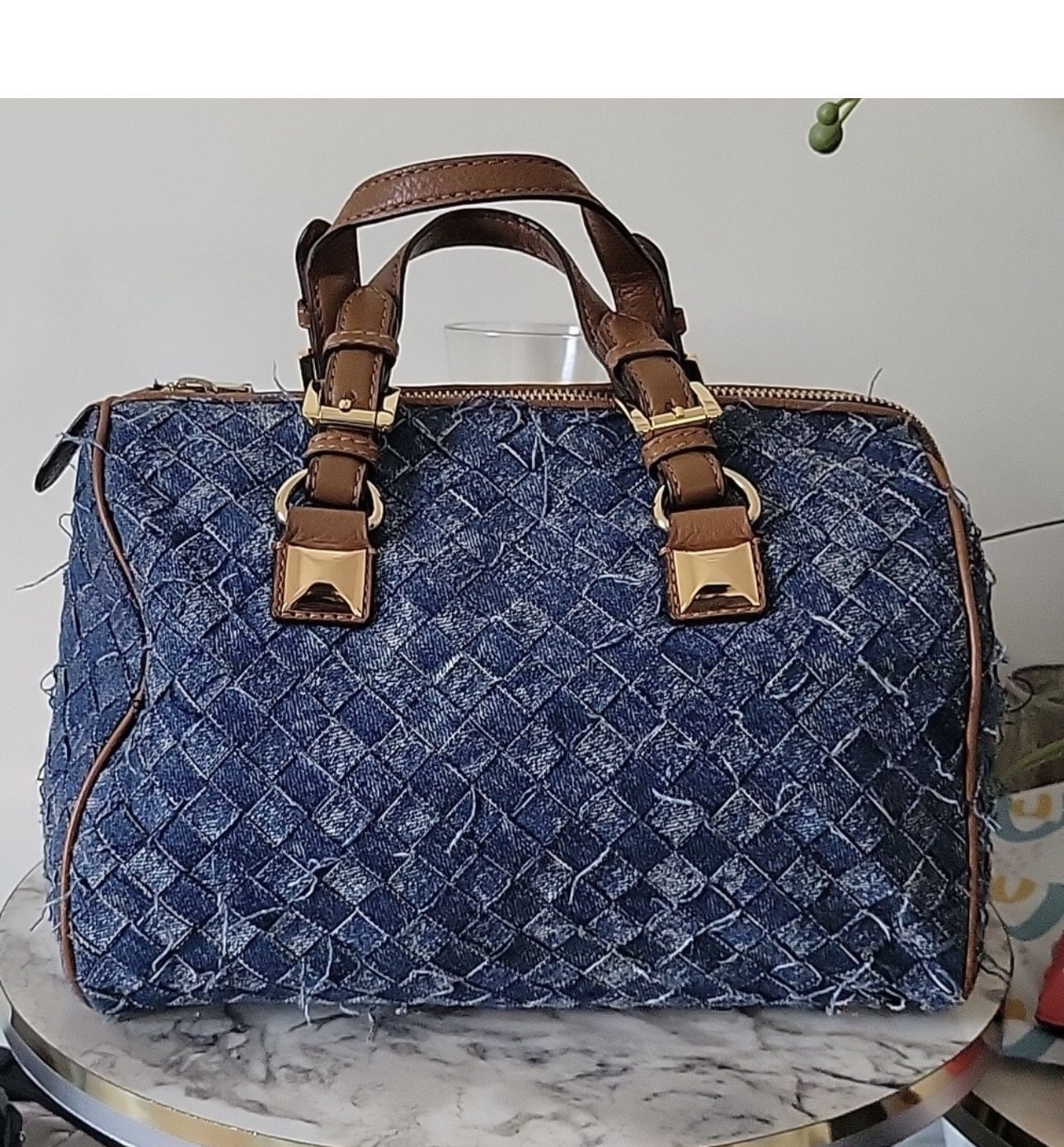 Michael Kors Distressed Denim Purse