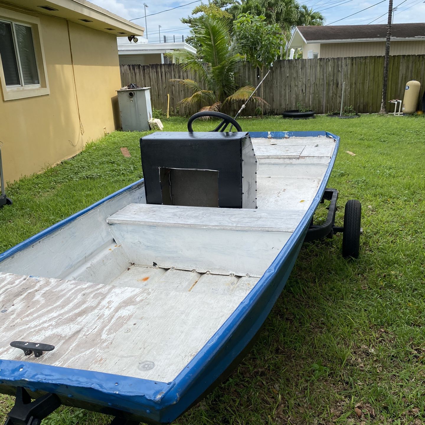12 ft Jon Boat WITH TITLE/NO MOTOR/TRAILER SOLD