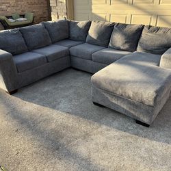3 pcs u-shaped sectional sofa - Grey
