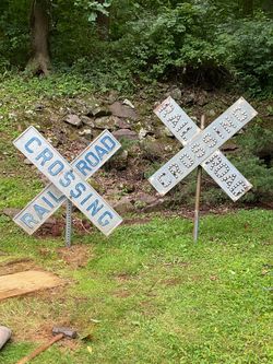 Rare antique railroad signs