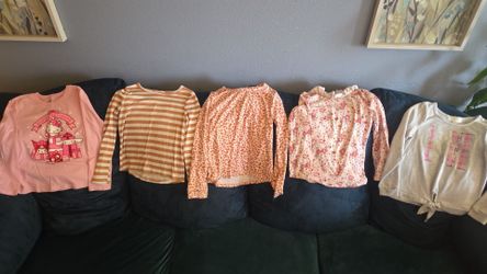 Girls’ Size 6 Long-Sleeve Shirt Bundle – $20 OBO 💕