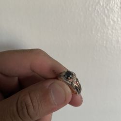 Rose Gold Black Diamond Engagement Ring