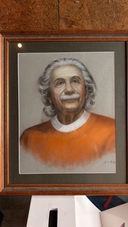 Albert Einstein Framed Portrait – Signed Artwork