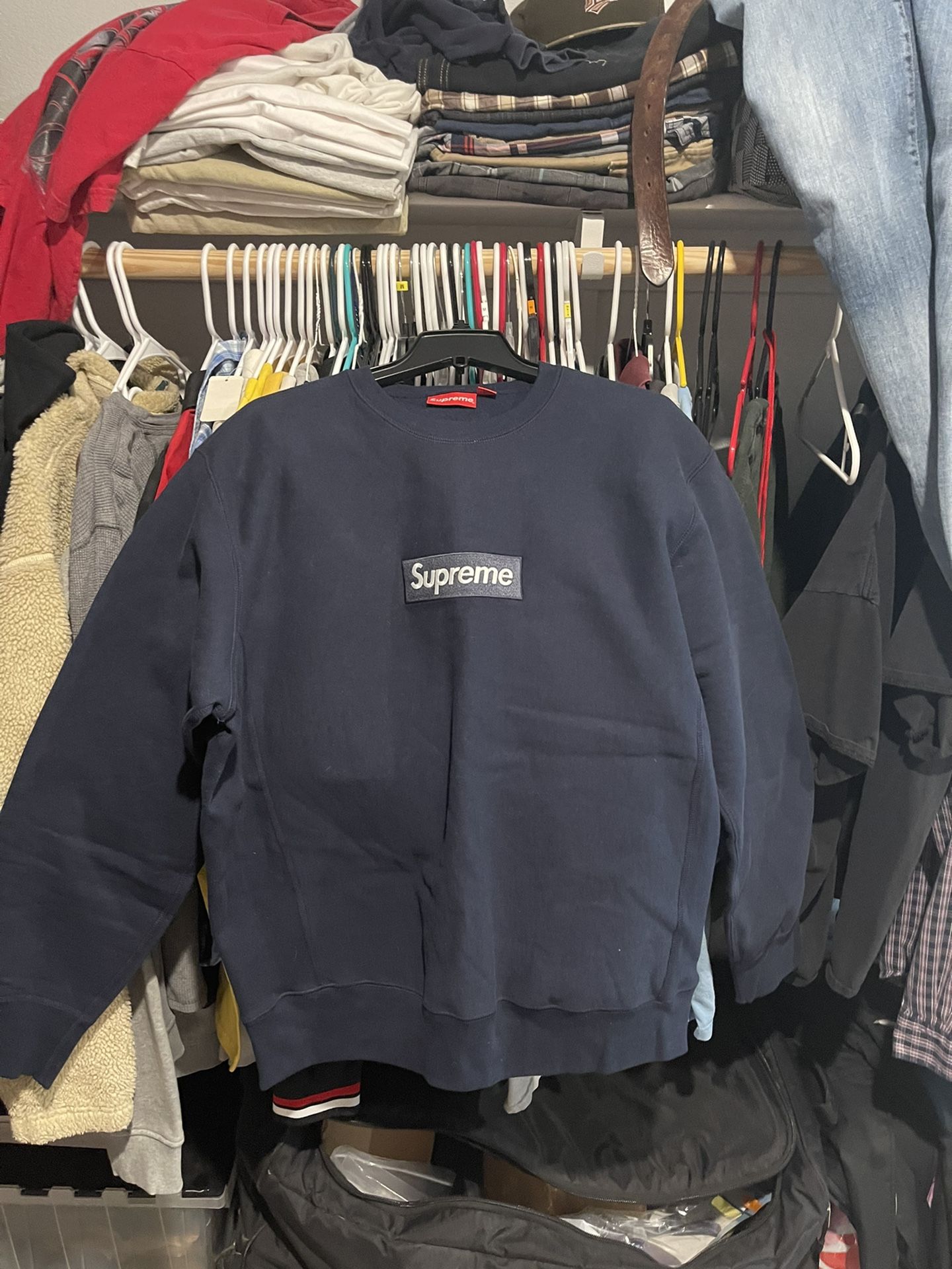 Supreme Box logo Crewneck FW18 XL Men s clothing