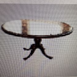 75% OFF Item 500 Round Veneer Top  Dining/Game Table With Pedestal Queen Anne Style