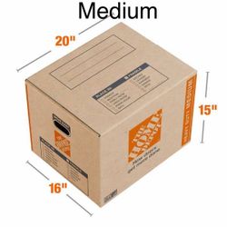 Medium Heavy Duty Moving, Shipping, Packing Box with Handles