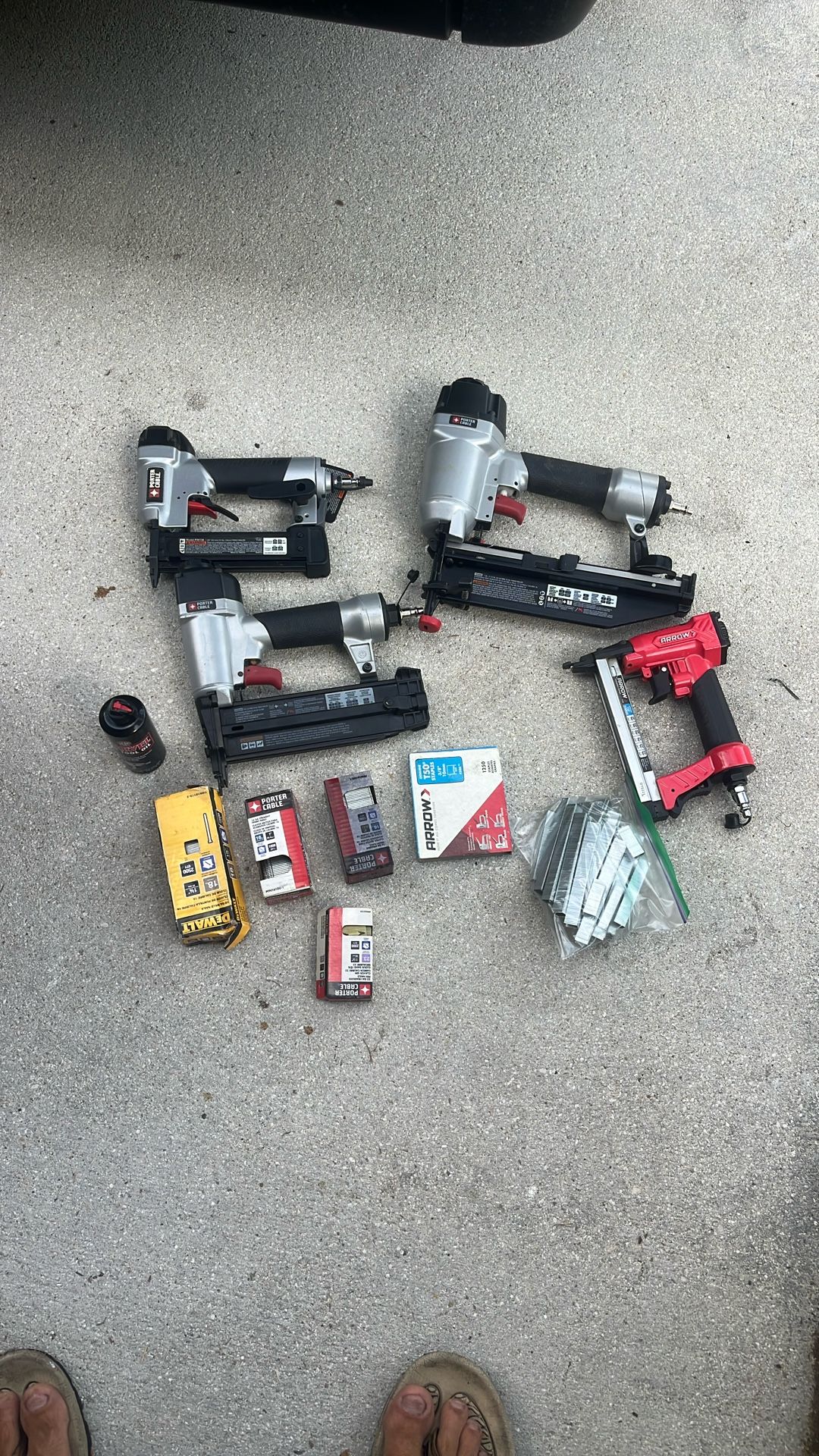 Air Compressor And Nail Guns