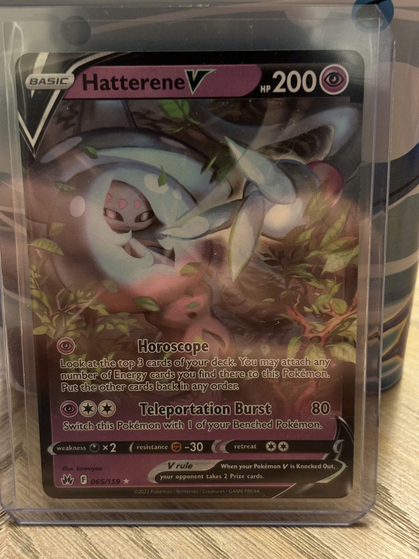 Holo Hatterene V 065/159 Ultra Rare Crown Zenith Pokemon TCG