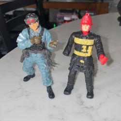 Soldier and Firefighter man figures