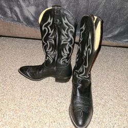 Slightly Used Black Cowboy Boots 