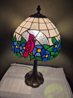 Stained Glass Lamp   H 21", W 12"