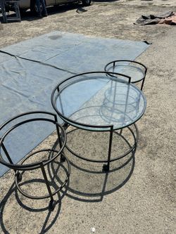 3 Piece Glass Tables