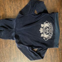Vintage Y2K Juicy Couture Tracksuit Set Navy Blue W/ Pink Details