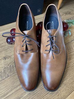 NWOT Mivano Italia Plain Toe Oxfords Light Brown Leather- Size 12