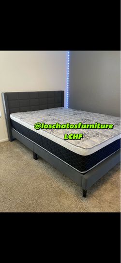 Queen size bed frame and mattress
