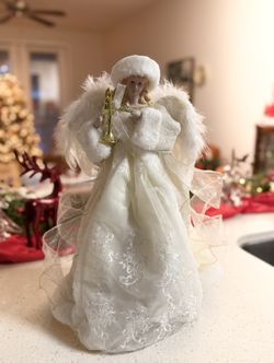 16 Inch Angel Tree Top Ceramic Base