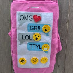 Emoji Smartphone iPhone Texting Halloween Costume One Size Fits 4-10