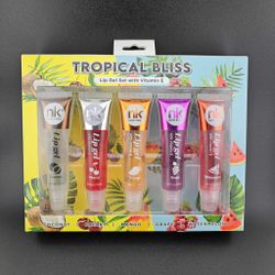 NK New York Tropical Bliss Lip Gel 5-Piece Set with Vitamin E