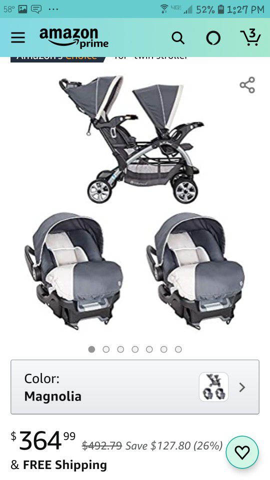 Baby Trend Sit And Stand Twin Stroller And Car Seats