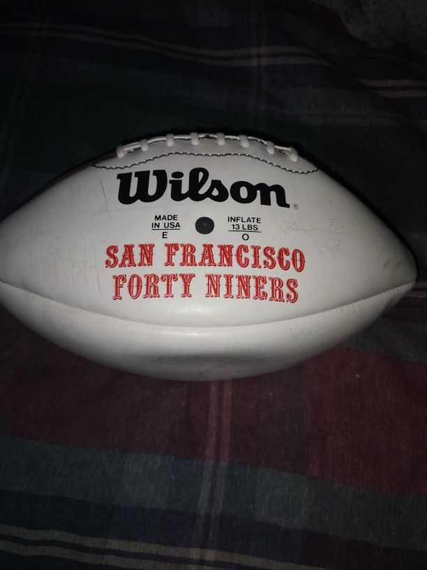 Signed 49ers Football W/ Jerry Rice And Joe Montana