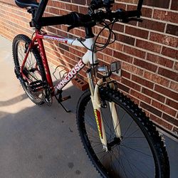 Mongoose mt bike and bike rack