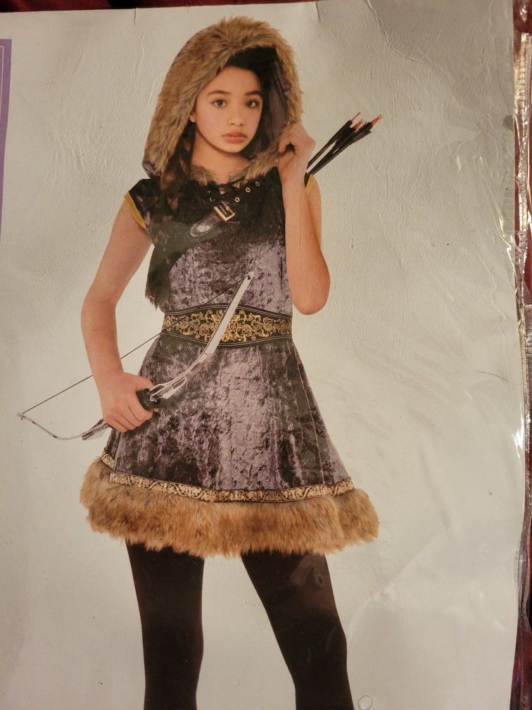 Halloween Costume Girls Youth Child Kids Archer Zombie Hunter Size 12-14 Teen