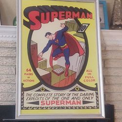 Extra Large Framed Superman Picture 