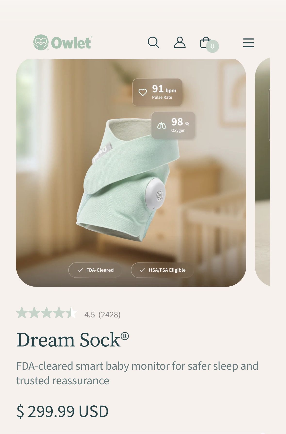 Owlet Dream Sock