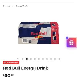 24 Pack 12 Oz Cans Red Bull  $25