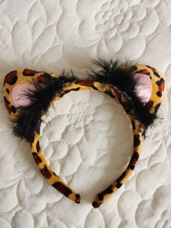 Leopard Print Cat Ears Headband